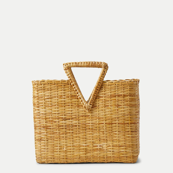 Lieve Van Gorp✨美品 99AW本革アートピースパイソンレッグカバー Veronica Beard - Vesper Basket Tote - Natural Wicker