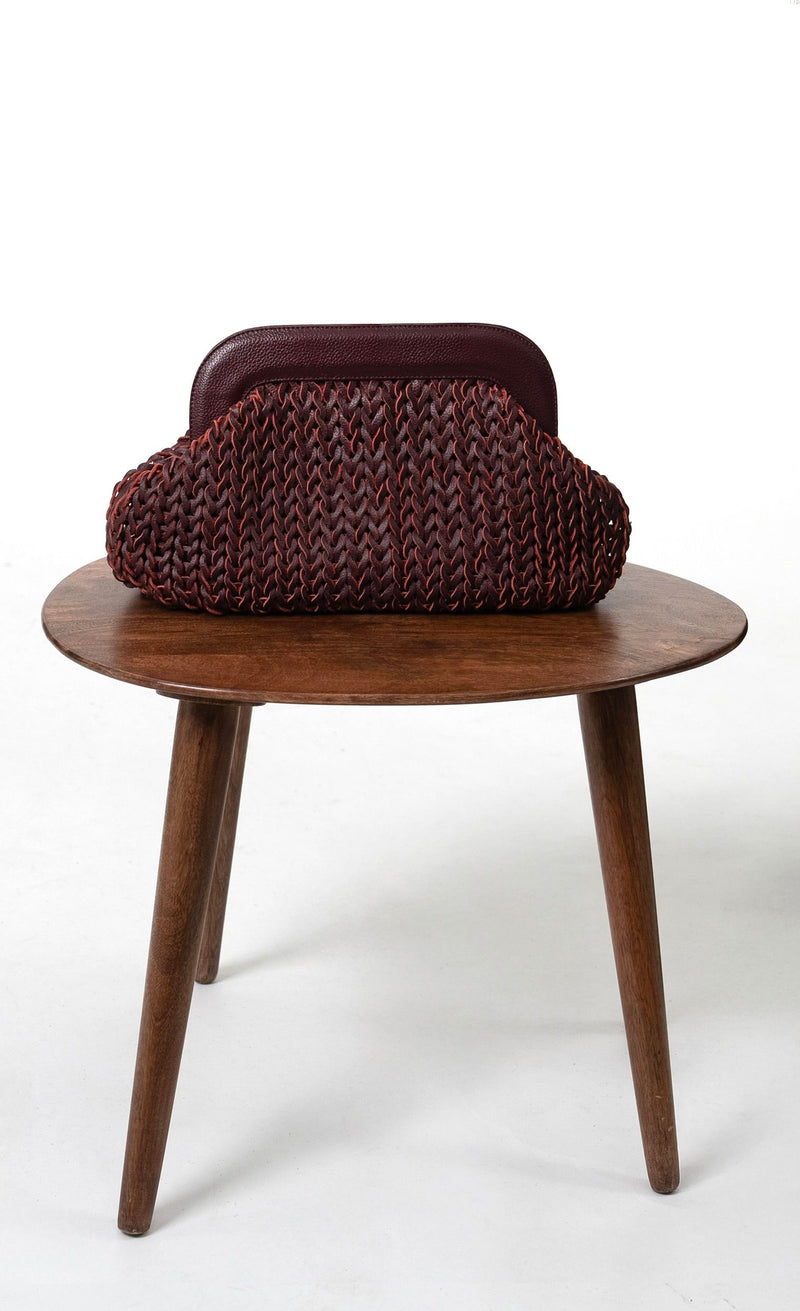 Nonchalant - Haddie Clutch - Bordeaux