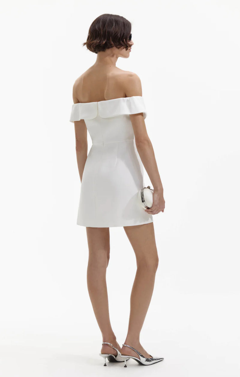 crepe bow mini dress Black Crepe Bow Mini Dress