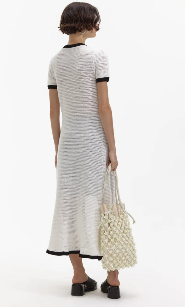 Self-portrait - Crochet Midi Dress - White
