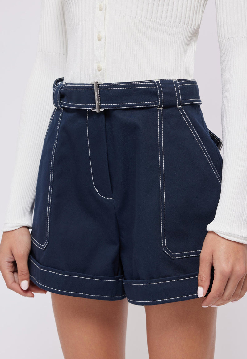 Simkhai - Lourie Belted Shorts - Midnight