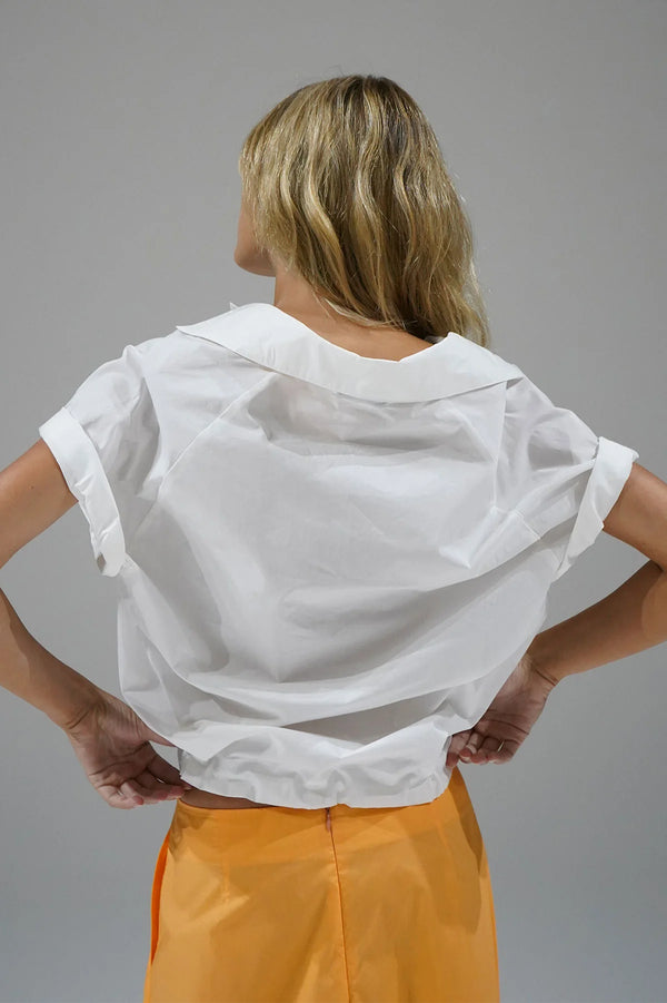 LNA - Alpine Shirt Sleeve Button Up - White