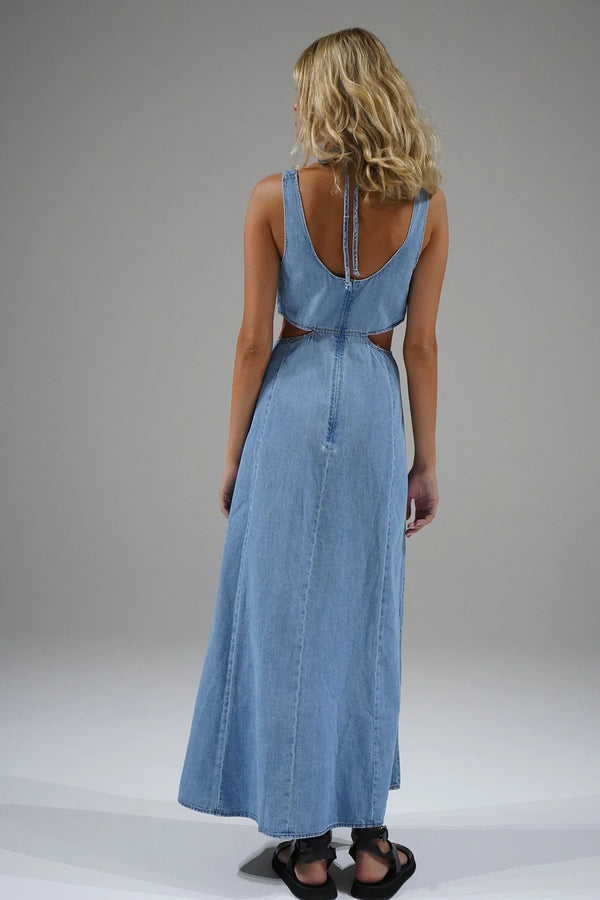 LNA - Lorelei Chambray Dress - Faded Blue