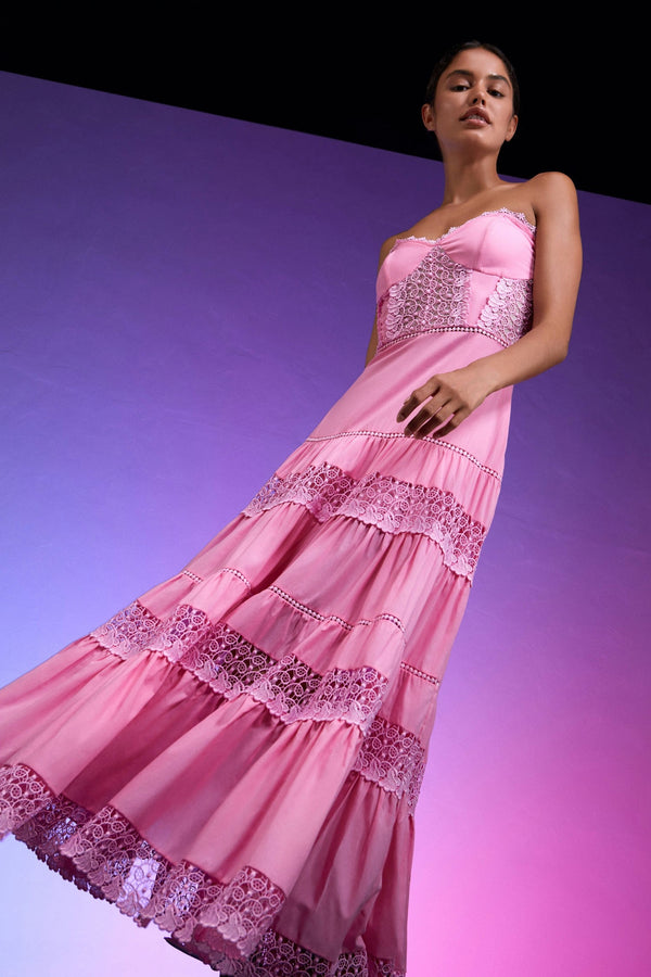 Charo Ruiz - Monnet Long Dress - Rose Quartz
