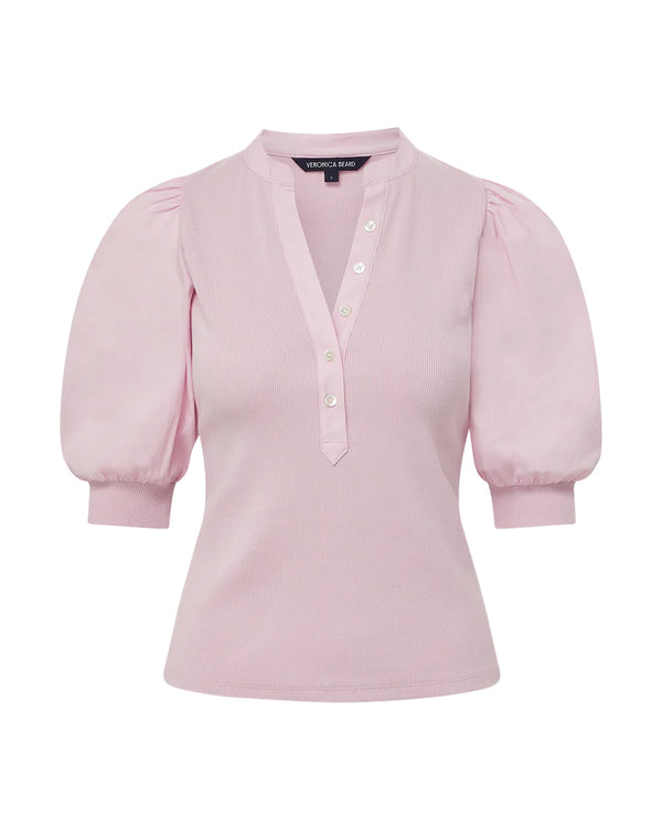 Veronica Beard - Coralee Puff Sleeve Top - Barely Orchid