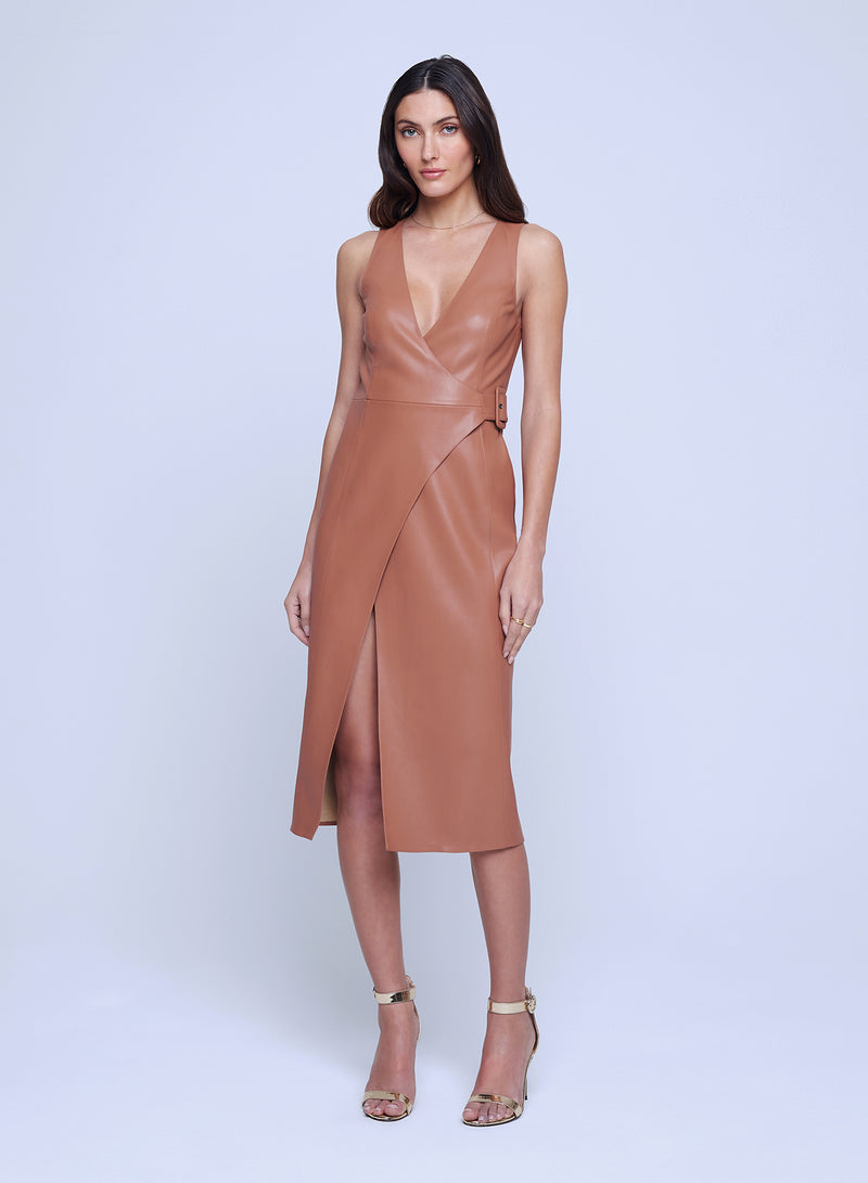 L’agence - Amal Buckle Midi Dress - Fawn