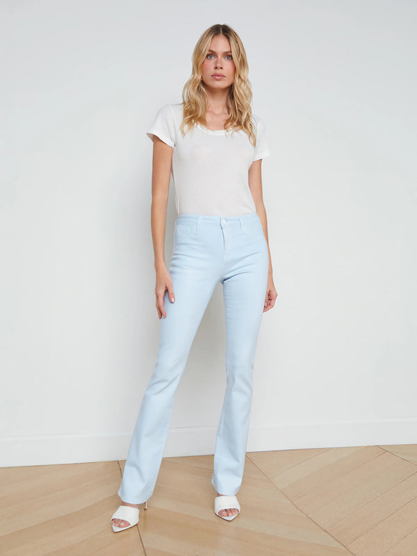 L’agence - Selma Coated Bootcut Jean - Ice Water/White Contrast Coated