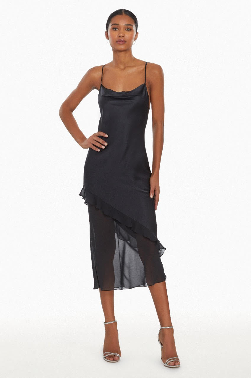 Amanda Uprichard Luciana Silk Maxi Dress - Black
