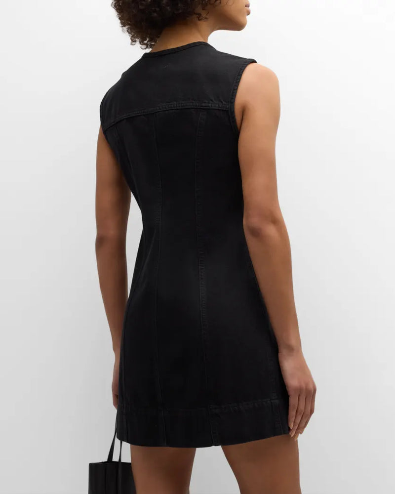 Frame - Seamed Scoop Dress - Black