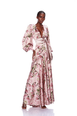 Bronx and Banco - Carmen Garden Paisley Gown - Pink/Paisley