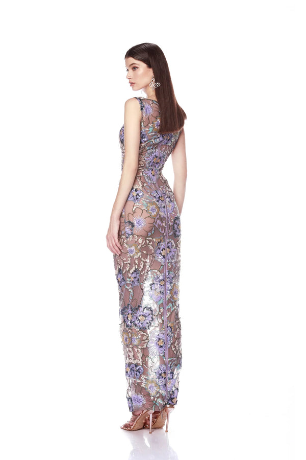 Bronx and Banco - Violet Maxi Dress - Blue/Purple Multi