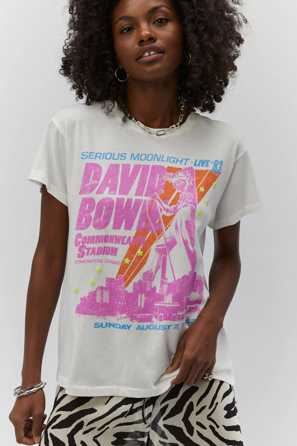 Daydreamer - David Bowie Serious Moonlight ‘83 Tour Tee - Vintage White