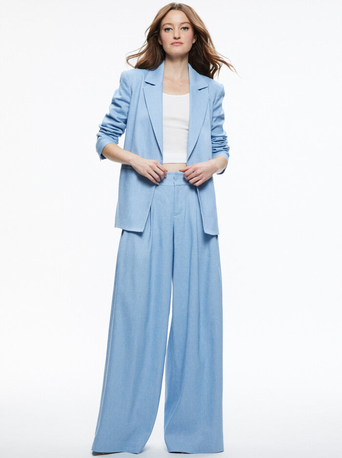 Alice. + Olivia - Scarlet Wide Leg Flare Pant - Chambray