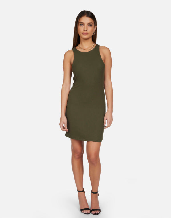 Michael Lauren - Judah Racer Tank Dress - Army