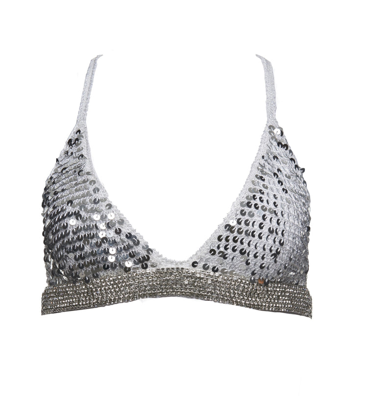 Retrofete - Arielle Crochet Bra - White/Silver