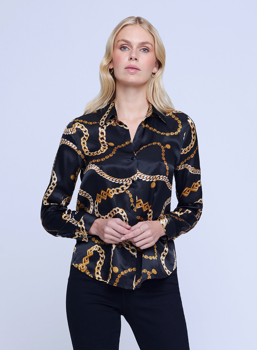 ラジャンス レディース シャツ トップス Tyler Filigree Print Silk Shirt-