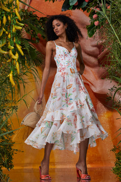 Charo Ruiz - Pareo Skirt Ambus - White Fresca