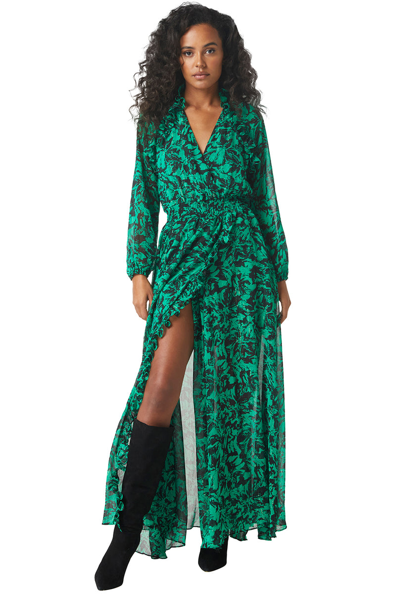 Misa - Jocasta Dress - Emerald Abstract