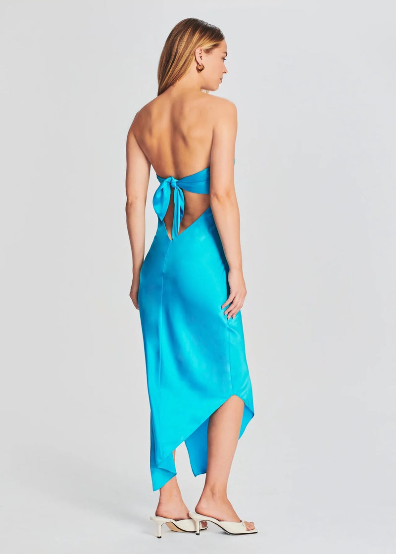 Ser.o.ya - Ginni Silk Midi Dress - Turquoise