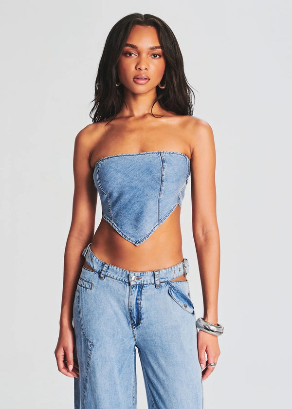 Ser.o.ya - Tate Denim Top - Coastline