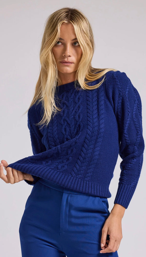 Generation Love - Brooks Cable Sweater - Navy