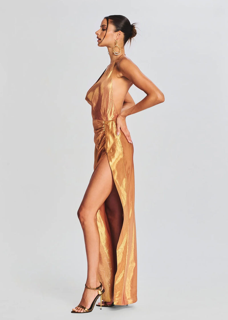 Retrofete - Cleo Dress - Nude Glitter