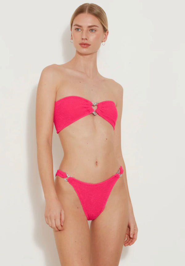 Hunza G - Nicole Bikini - Hot Pink/Silver