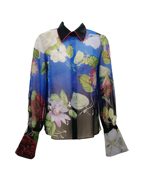 Alice + Olivia - Wan Slit Cuff Button Down Blouse - Lunch Date