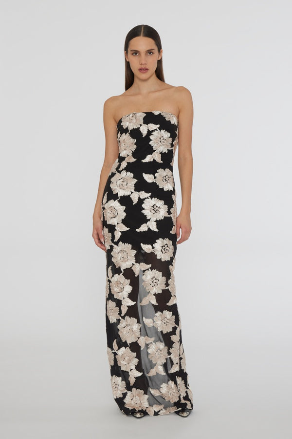 Rotate - Flower Tube Dress - Oyster Mushroom Combo