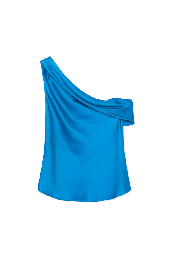 Simkhai - Lexy Draped One Shoulder Top - Phthalo Blue