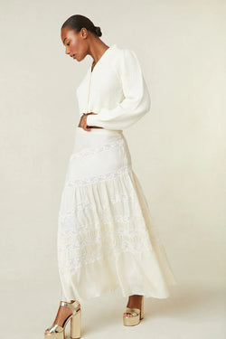 Loveshackfancy - Laia Maxi Skirt - Antique White