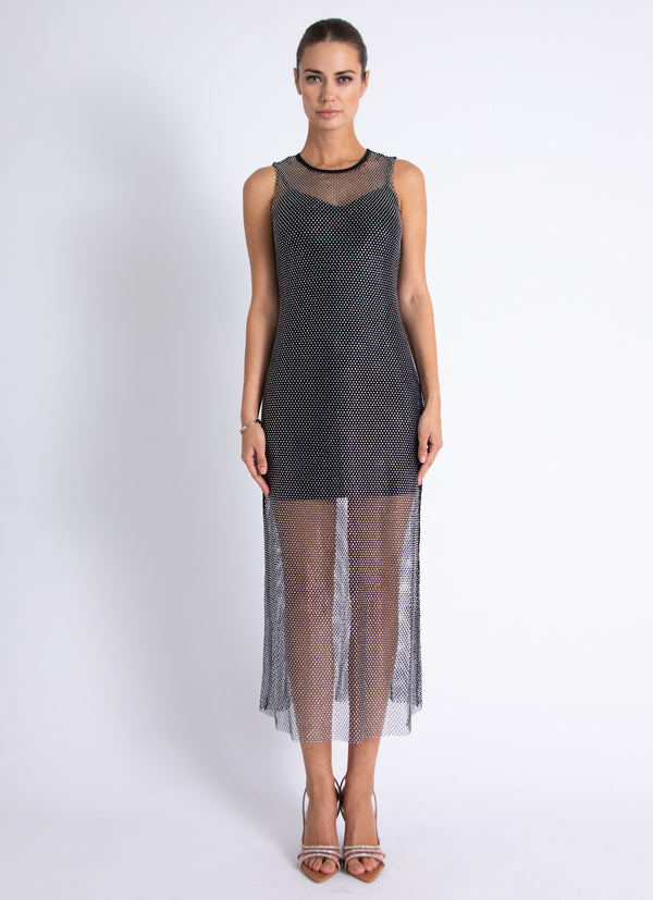 Clothing : Midi Dresses : 'Luanne' Black Vegan Leather Corset Midi