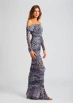 Ser.o.ya - Chanda Gown - Grey Ocelot