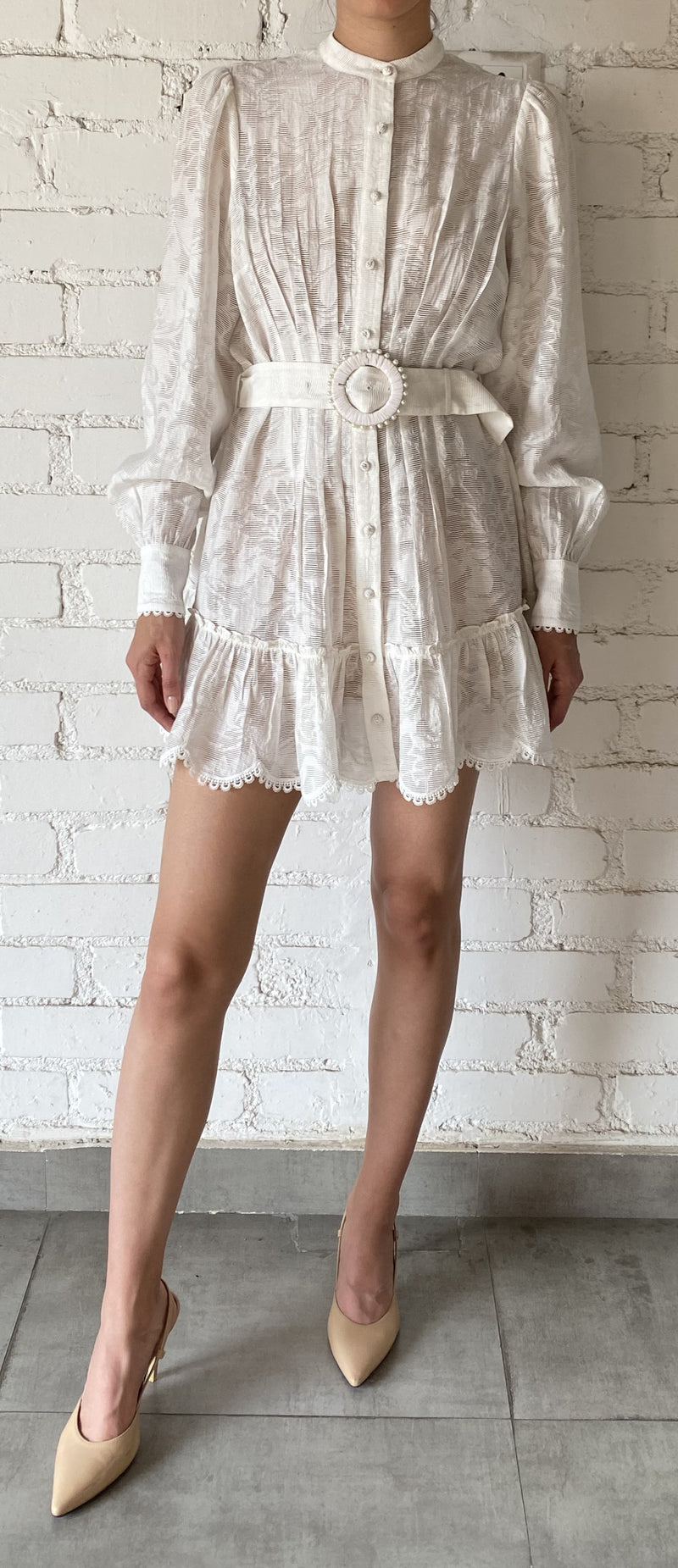 Hemant and Nandita - Ilara Mini Dress - White Hemant and Nandita - Ilara Mini Dress - White