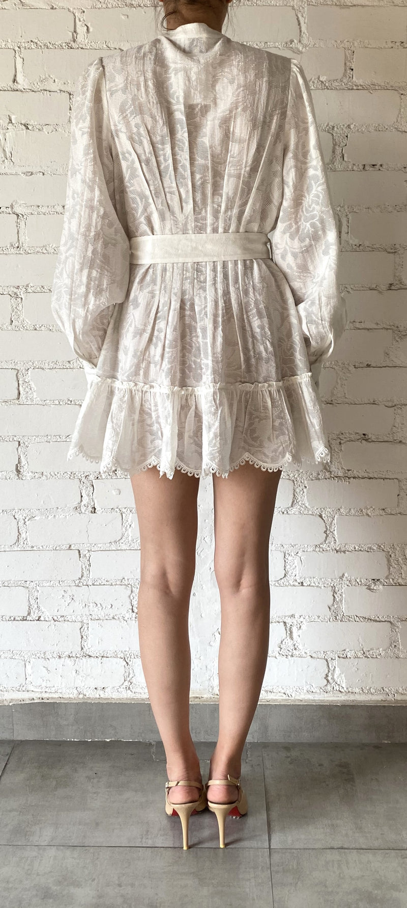 Hemant and Nandita - Ilara Mini Dress - White Hemant and Nandita - Ilara Mini Dress - White