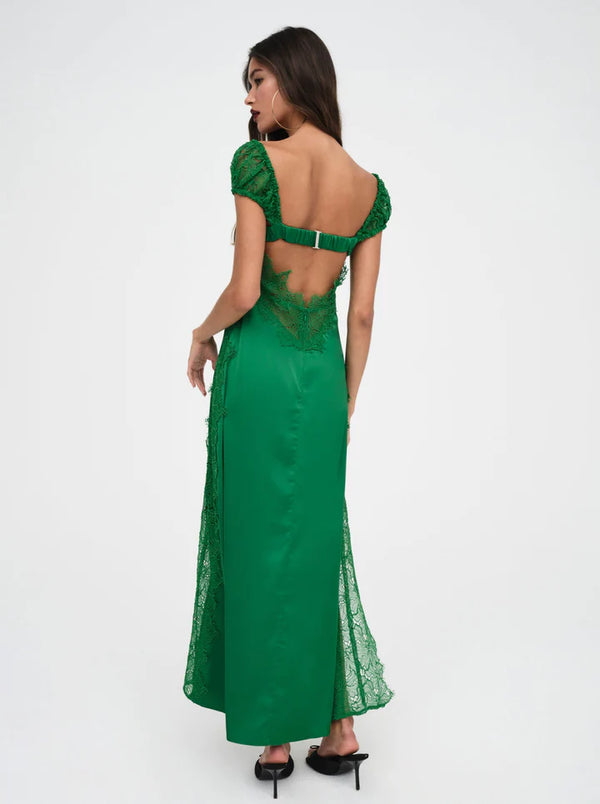 For Love & Lemons  - Casey Maxi Dress - Green