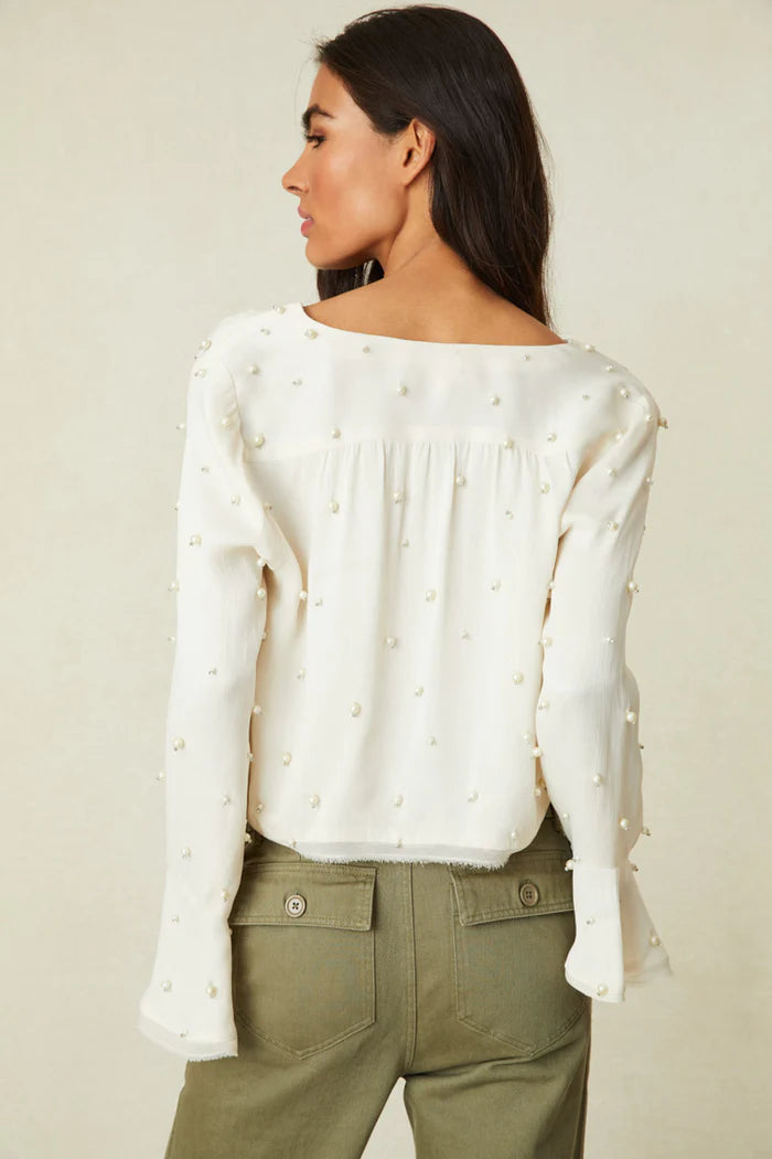 Loveshackfancy - Lyndon Cropped Top - Antique White