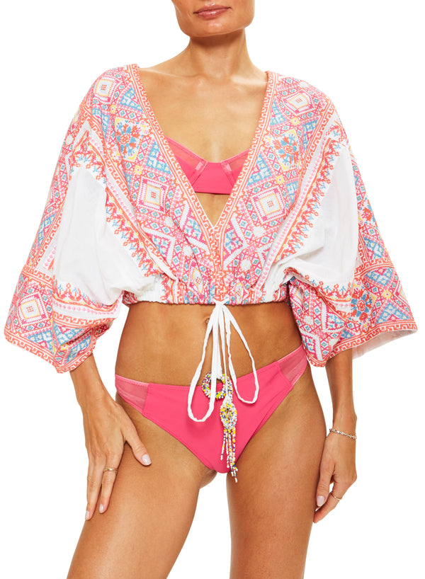 Ramy Brook - Marlowe Coverup - White Multi Combo Embroidered