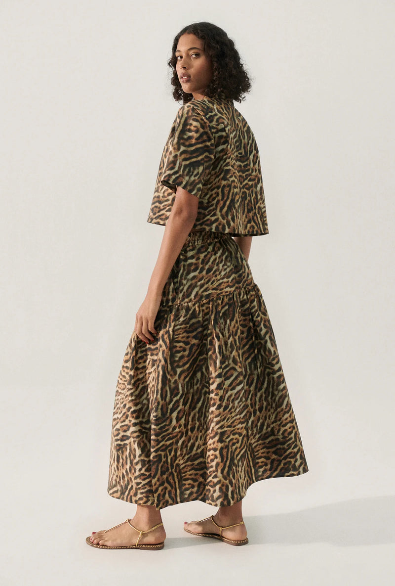 Silk laundry leopard sales dress