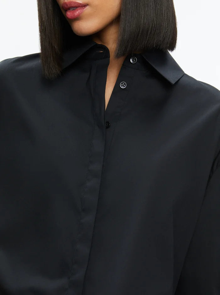 Alice + Olivia - Finely High Low Blouse - Black