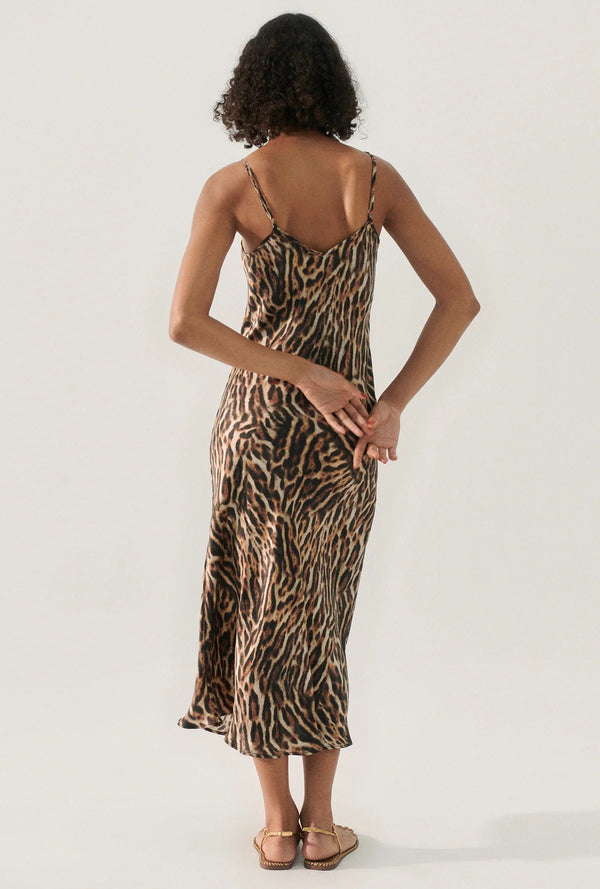 Silk Laundry - 90s Slip Dress - Leopard
