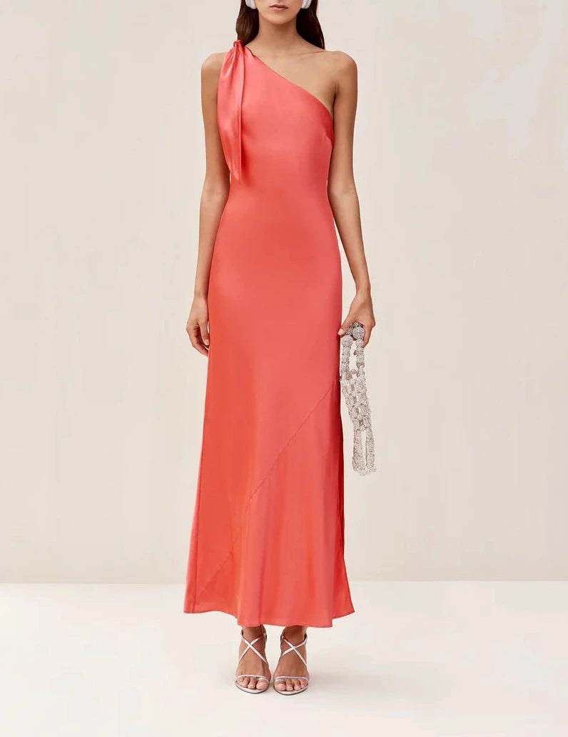kamila satin maxi dress Kamila One-shoulder Maxi Dress