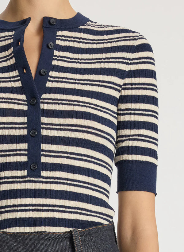 A.L.C - Fisher Top - Navy/White