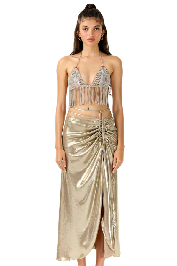 My Beachy Side - Charlotte Maxi Skirt - Bronze Shimmer