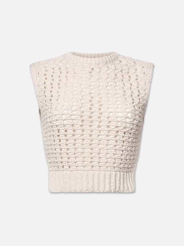 Frame - Tape Yarn Sweater Vest - Cream