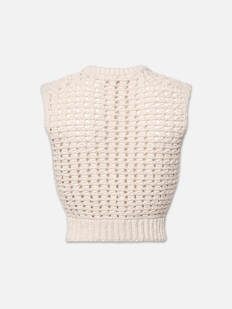 Frame - Tape Yarn Sweater Vest - Cream