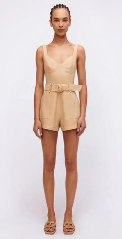 Simkhai - Kai Bustier Romper - Natural