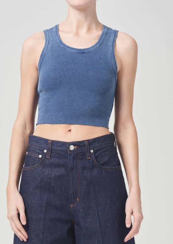 Agolde - Cropped Poppy Tank - Indigo