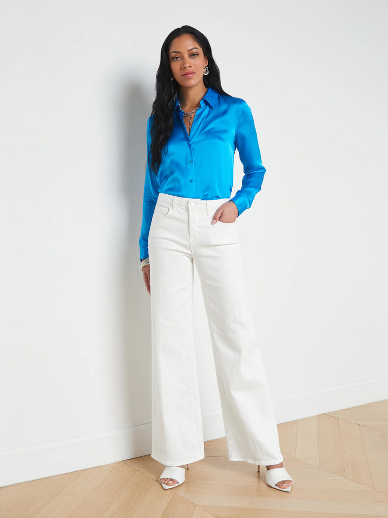 L’agence - Alicent Wide Leg Jean - Blanc