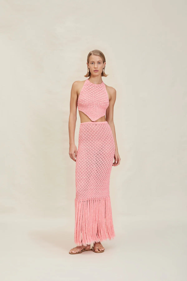 Devon Windsor - Lacey Skirt - Flamingo